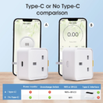 Tuya Wifi RF433 Smart Plug UK, Smart Socket, Wifi Plug Type-C 16A Adapter Power Monitoring Timer Voice Assistant