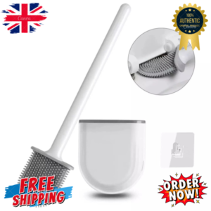 Toilet Brush and Holder Bathroom Toilet Brush Holder Set Silicone Toilet Brush