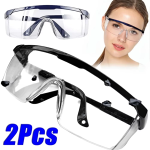 2Pcs Anti-Splash Work Safety Glasses Eye Protecting Lab Goggles Protective Industrial Wind Dust Proof Goggles Cycling Glasses