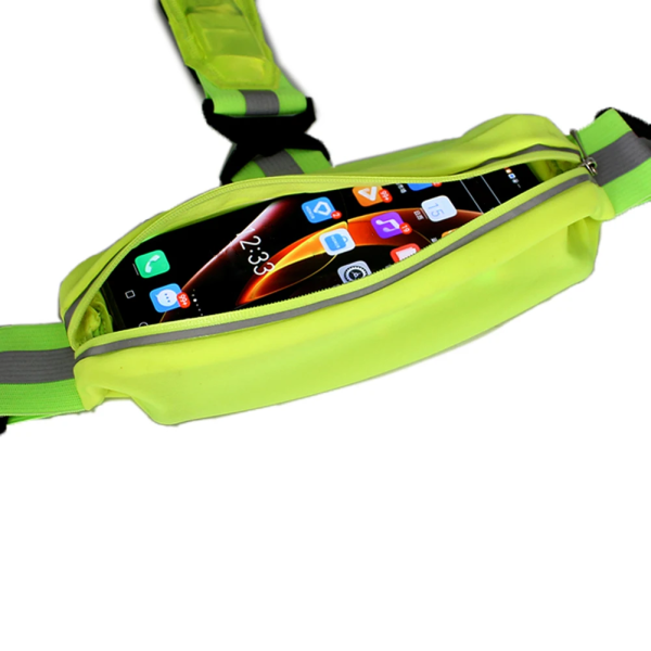 LED Reflective Vest Belt with Pocket Adjustable Safety Vest USB Rechargeable Security Reflective Vest for Night Running Cycling