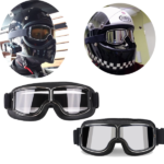 Motorcycle Helmet Goggles Retro Foldable Motorcycle Glasses Windproof Motocross Safety Glasses Vintage Leather Cycling Goggles