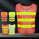 Safety High Visibility Reflective Vest Night Cycling Lightweight Adjustable for Vest Gear for Night Jogging Biking Runing