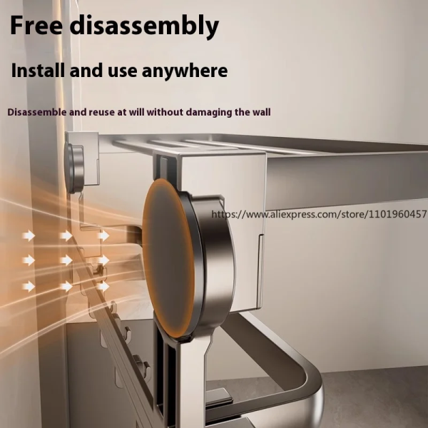 Suction Cup Towel Rack, Bathroom Non-Punching Bath Towel Rack, Bathroom Rack Integrated Toilet Hook Towel Hanging Rod