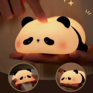Panda Night Light for Kids Bedroom Cute Animal Silicone Nursery Touch Night Lamp