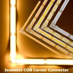 2Pin L-Shaped 5/8/10Mm Solderless Corner Connector and 2Pin 8/10Mm COB LED Connector Are Suitable for 2-Pin COB LED Strip Lights