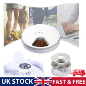 Automatic 6 Day Meal Timed Pet Dog Cat Feeder Food Bowl Auto Holiday Dispenser🔥