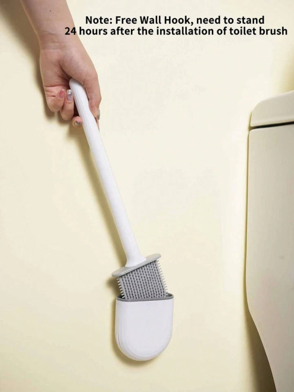 Toilet Brush and Holder Bathroom Toilet Brush Holder Set Silicone Toilet Brush