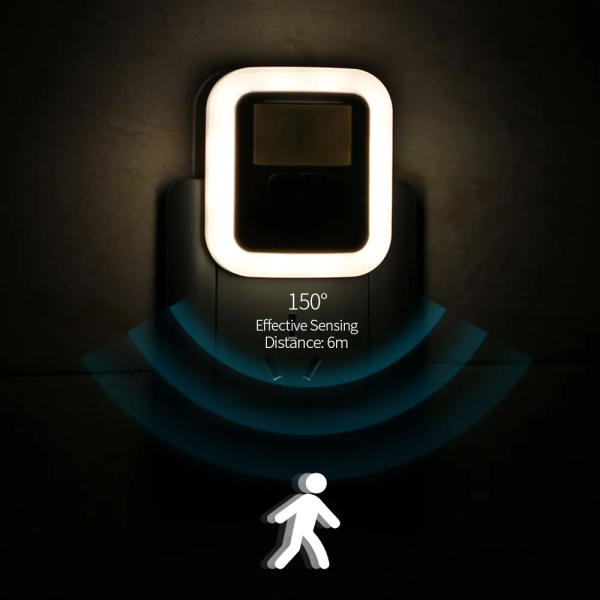 Press Switch LED Night Lights Light Control Smart Night Lamp Stair Corridor PIR Motion Sensor Night Light with Wireless Remote