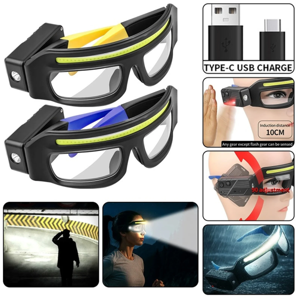 Multi Functional Glasses Light Sensor Headlight Multi Functional Induction Light Outdoor Security Lighting Glasses