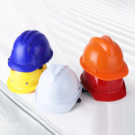 V-Shaped PE Safety Helmet Adjustable Easy to Notice for Construction Workers Helmet Impact-Resistant Protective Helmet