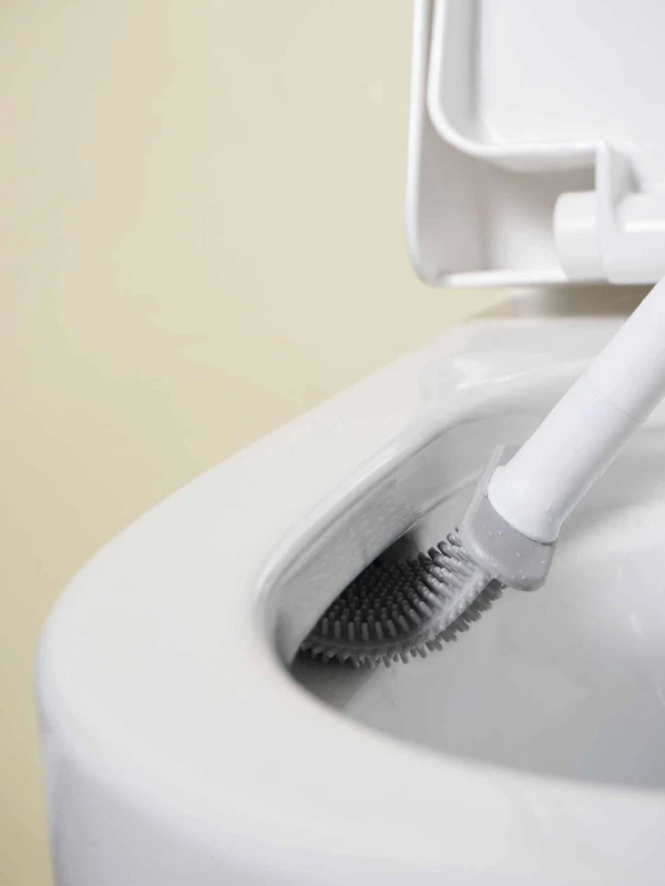 Toilet Brush and Holder Bathroom Toilet Brush Holder Set Silicone Toilet Brush